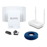 Kit Amplimax Fit Elsys Link 4g + Roteador + Cabo De Rede 30m