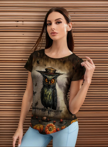 Blusa Halloween/dia De Muertos Dama Corte Bonito Sublimacion