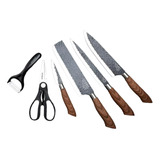 Set 6 Cuchillos Profesionales Juego Cocina Chef Asado Pez