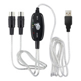 Convertidor De Cable Usb A Midi De 5 Pines 2 En 1 A Salida D