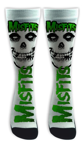 Meia Cano Alto -  Misfits Green White