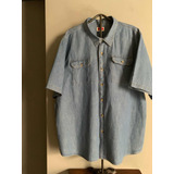 Camisa Para Caballero Wrangler Talla 3 X L Tipo Mezclilla !!