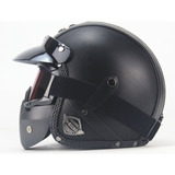 Casco Moto Abierto 3/4roda Vintage Cafe Racer Certificad Dot