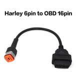 Conector Obd2 De 16 Pines A Cable De Diagnóstico Harley De 6