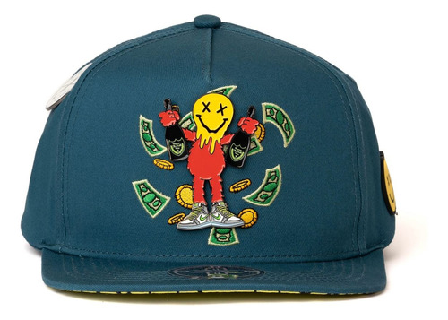 Gorra Mr Kash Happy Face Con Placa Y Pin Lateral Original