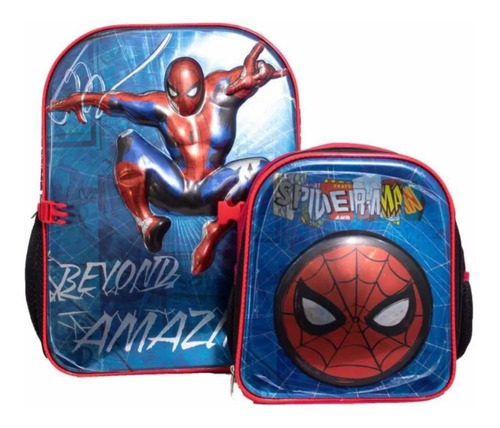 Set Mochila Y Lonchera Ruz Spiderman Marvel Primaria