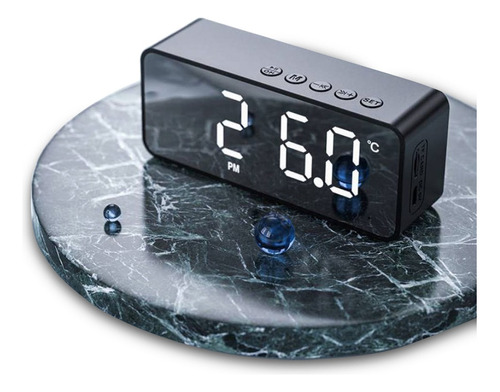 Reloj Despertador Digital Bocina Bluetooth Y Radio Fm