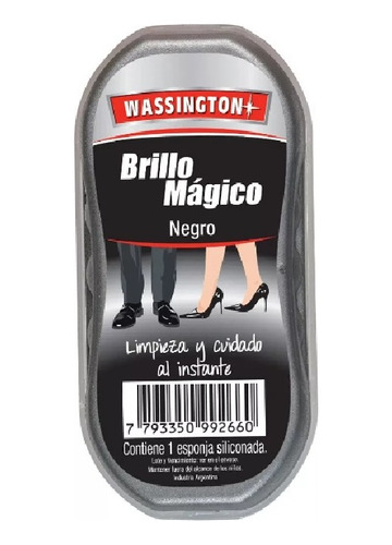 Wassington Esponja Siliconada Brillo Mágico 41g Marron/negro