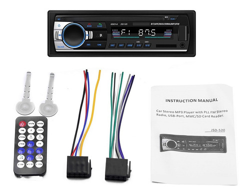 Jsd-520 Bluetooth Reproductor De Audio Del Coche Radio Estér