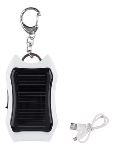 Lanterna Led Mini Power Bank Solar Portátil Chaveiro