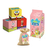 Kit Imprimible Bob Esponja (rosa) - Textos Editables