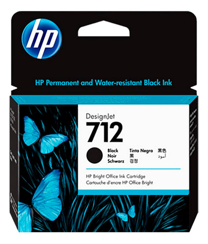 Cartucho De Tinta Para Impresora Hp 712 Original 80ml Negro