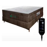 Cama Viúva D33 Colchão Magnético Com Massageador + Base Box