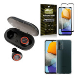 Kit Capa M23 5g + Fone Ouvido Bluetooth Ly101 + Película