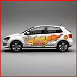 Vinil Wrap Automotriz Lateral Cars Rayo Mcqueen - 245x75cm