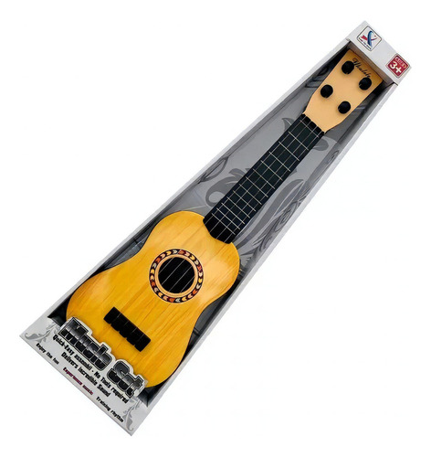 Guitarra Ukelele Para Chicos 4 Cuerdas Juguete Niños Nena Color Marrón Claro