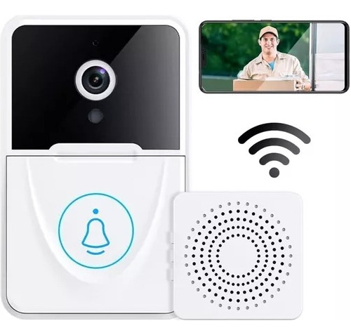 Timbre Inalámbrico Seguridad Inteligente Wifi Cámara Hd