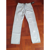 Jeans Ancho Recto Liquidación Nuevo Gris