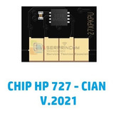 Chip 727 Cartucho Hp Plotter T2500 T1500 T920 T2530 Cian 727