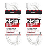 Pack 2 Extensión Eléctrica Uso Rudo 7.6mts, 16/3 Sjtw