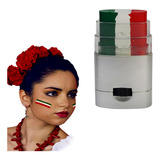 3 Maquillaje Tricolor Crayon Pintacaritas Septiembre Bandera