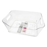 Organizador Acrilico Multiuso Heladera C/asa 27x19x11 Cm