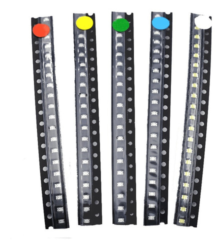 Kit 100 Led Smd 0805 5 Colores