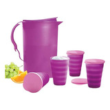 Jarra Murano Jumbo Tupperware 4 Vasos Con Sello