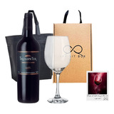 Box Regalo Vino Trumpeter Malbec + 1 Copa De Vidrio 