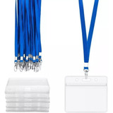 50 Lanyard Delgadas + Porta Credenciales 50 Surtidos Colores