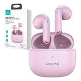 Fone De Ouvido Tws Bluetooth 5.2 P/ iPhone Xiaomi Samsung Cor Rosa