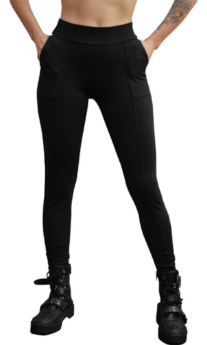 Calça Legging Montaria Microfibra Feminina Opaca Leg Grossa