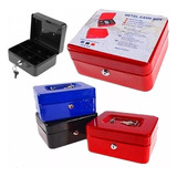 Caja Metálica De Seguridad 250x200x90mm Color Azul,rojo,negr