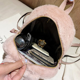 Mochila Con Forma De Conejito Para Mujer, Peluche, Con Oreja