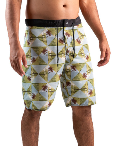 Kit Com 10 Bermudas Tactel Estampada Praia Surf Masculina Ad