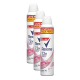 Kit 3 Desodorantes  Aerosol Rexona Powder Dry 72 Horas 250ml