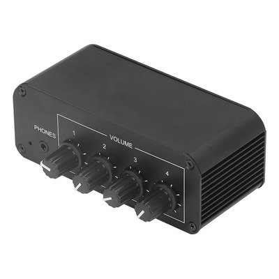 Mixer De Som Estéreo Entrada E Saída Rca De 4 Canais Mini