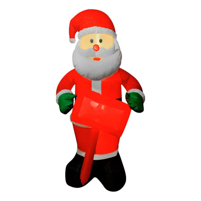 Inflable De Navidad Santa Con Letrero Navidad 2.4mts | Meses sin interés
