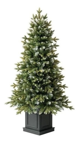 Árbol De Navidad Artificial En Maceta Pre Iluminado 1.3m.