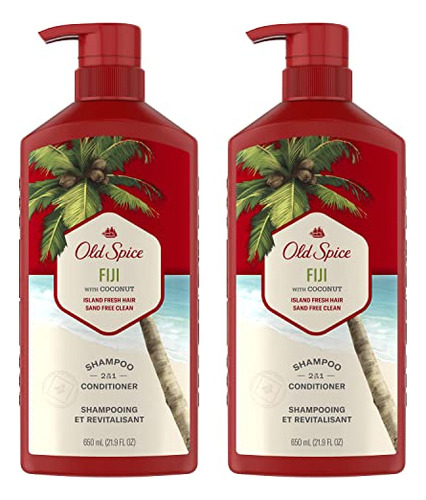 Champú Acondicionador 2 En 1 Old Spice Fiji Para Hombre, Dob