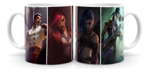 Caneca Arcane League Of Legends Jinx Vi Jayce Caitlyn Série