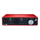 Interface De Audio Focusrite Scarlett 4i4 4in/4out Usb Gen 3 Color Rojo