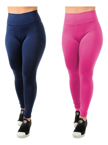 Kit 2 Calças Legging Fitness Feminina Roupas P/ Academia