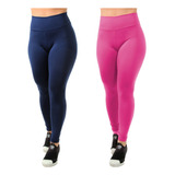 Kit 2 Calças Legging Fitness Feminina Roupas P/ Academia