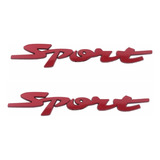Logos Para Autos  Sport Color Rojo 2 Unidades