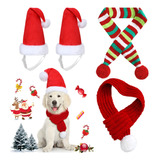 Bufanda De Navidad Para Perros Con Sombrero De Pap Noel, 2 S