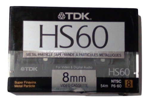 Cassette De Video 8mm Tdk P/ Filmadora Sony Y Canon 60 Min