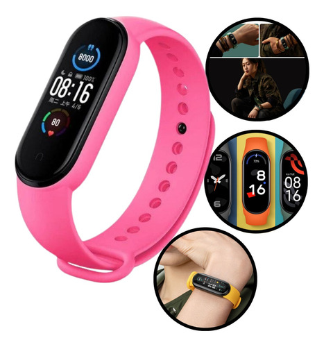 Pulseira Para Smart Amazfit Band 5 Mega Premium De Silicone