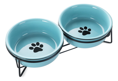 Gdcz Ceramics - Cuencos Elevados Para Perros Pequenos Con So