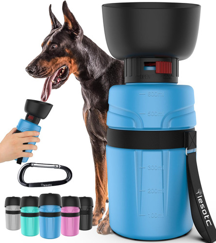 Lesotc Botella De Agua Para Mascotas Para Perros, Botella De